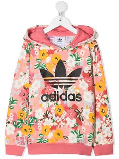 adidas Kids худи с цветочным принтом и логотипом