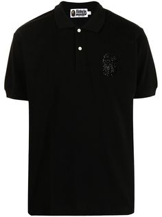 A BATHING APE® рубашка поло с логотипом Bape