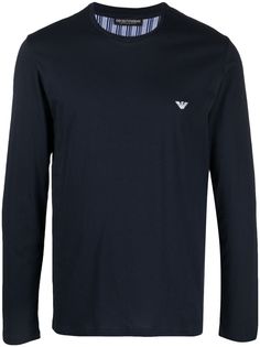 Emporio Armani пижамный комплект с контрастной вставкой