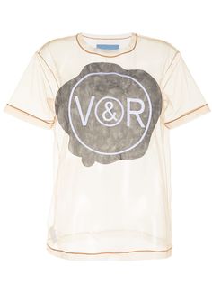Viktor & Rolf прозрачная футболка с нашивкой-логотипом