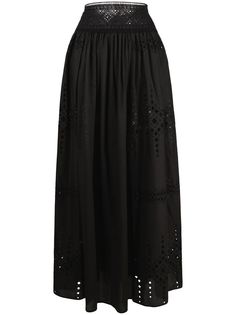 Ermanno Scervino юбка макси с английской вышивкой