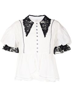 Renli Su полупрозрачный топ с кружевом