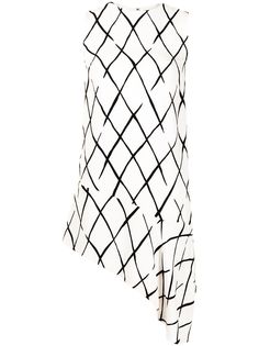 Balenciaga Pre-Owned платье асимметричного кроя с узором аргайл
