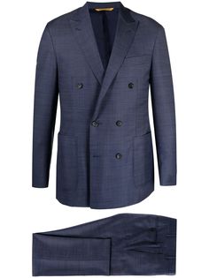 Canali костюм-двойка с двубортным пиджаком