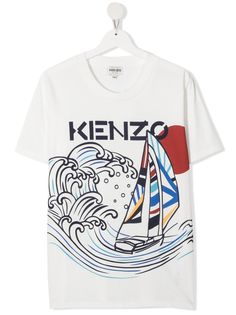 Kenzo Kids футболка с графичным принтом