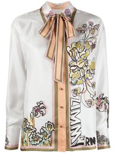 ZIMMERMANN рубашка с принтом Botanica