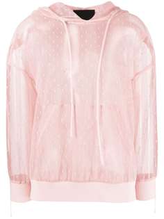 RED Valentino сетчатое худи в горох