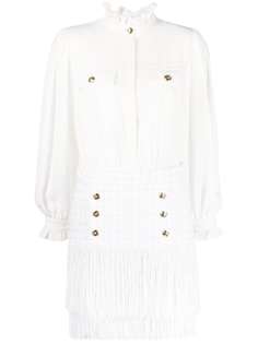 Elisabetta Franchi платье мини с бахромой