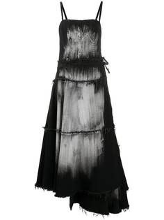 Marni платье миди с эффектом потертости