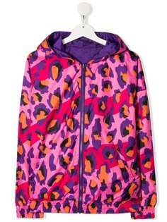 Kenzo Kids куртка с леопардовым принтом и капюшоном