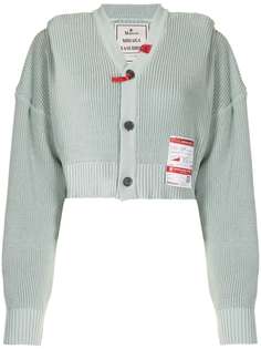 Maison Mihara Yasuhiro укороченный кардиган в рубчик