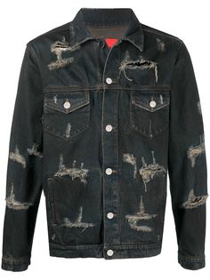 424 джинсовая куртка Trucker с эффектом потертости
