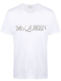Alexander McQueen футболка с вышитым логотипом