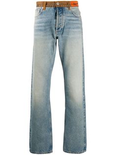 Heron Preston джинсы прямого кроя с контрастным поясом