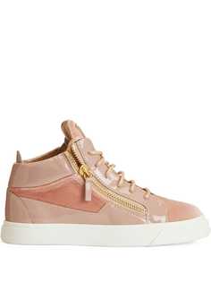 Giuseppe Zanotti бархатные кеды Kriss