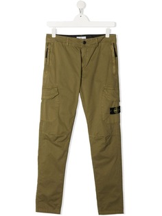 Stone Island Junior брюки карго с нашивкой-логотипом