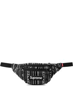 Supreme поясная сумка в полоску