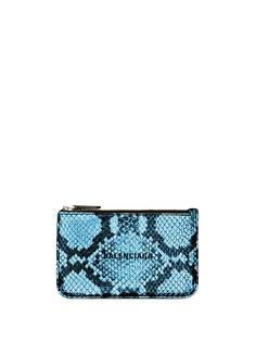 Balenciaga картхолдер Cash со змеиным принтом