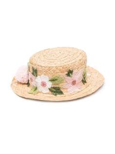 Piccola Ludo шляпа с цветочной вышивкой