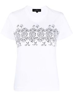 Comme Des Garçons Tricot футболка с цветочным принтом