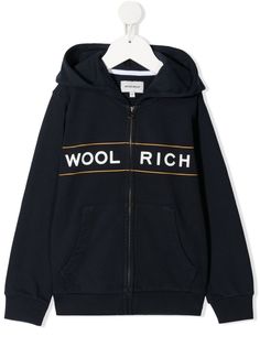 Woolrich Kids худи на молнии с логотипом