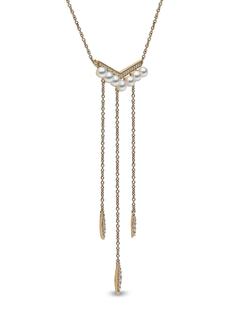 Yoko London колье Trend из желтого золота с жемчугом и бриллиантами