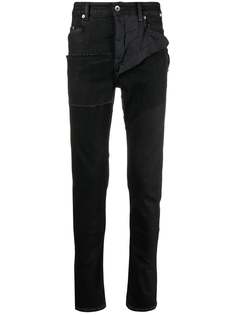 Rick Owens DRKSHDW джинсы с асимметричными вставками