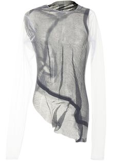 Maison Margiela прозрачный топ со сборками