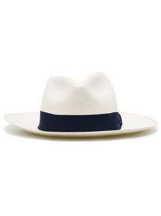 Frescobol Carioca ribbon-band Panama hat