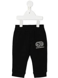 Emporio Armani Kids спортивные брюки с вышитым логотипом