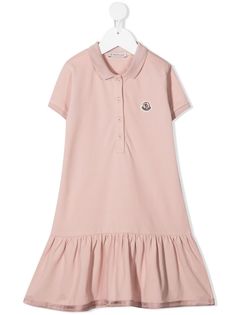 Moncler Enfant платье поло с оборками