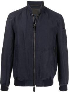 Giorgio Armani джинсовая куртка на молнии с жатым эффектом