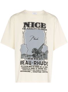 Rhude футболка с графичным принтом