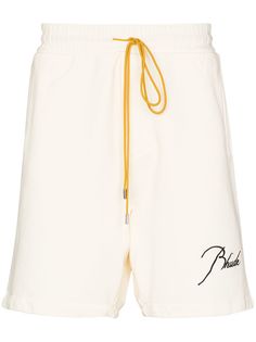 Rhude спортивные шорты с вышитым логотипом