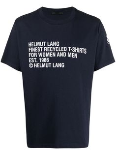 Helmut Lang футболка с короткими рукавами и надписью