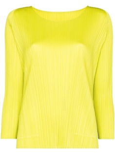 Pleats Please Issey Miyake плиссированный топ с длинными рукавами