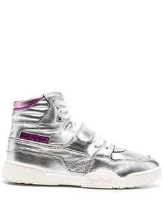 Isabel Marant высокие кроссовки с эффектом металлик
