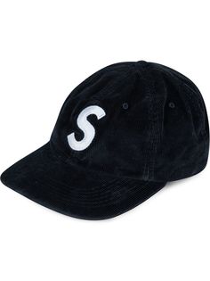 Supreme вельветовая кепка с логотипом
