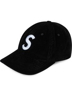 Supreme вельветовая кепка с логотипом