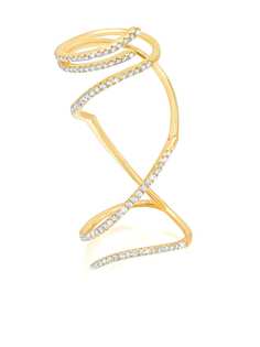 graziela кольцо Mega Swirl из желтого золота с бриллиантом