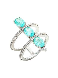 graziela кольцо Something Blue из белого золота с бриллиантом