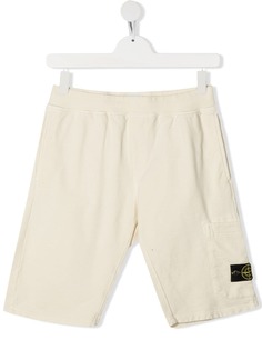Stone Island Junior шорты-бермуды с нашивкой-логотипом