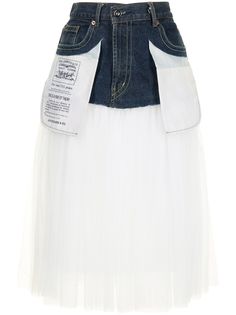 JUST IN XX деконструированная юбка миди из тюля