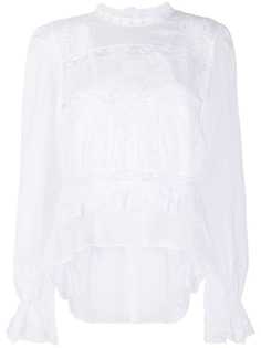 Ermanno Scervino блузка с кружевной вставкой