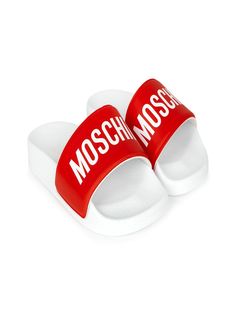 Moschino Kids шлепанцы с логотипом