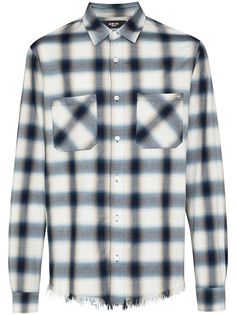 AMIRI клетчатая рубашка с логотипом
