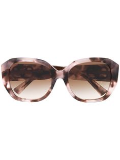 Valentino Eyewear солнцезащитные очки в массивной оправе