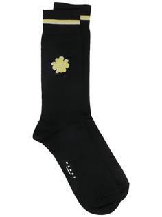 Marni носки вязки интарсия с цветочным узором
