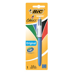 Ручка шариков. Bic 4 Colours (802077) синий d=0.32мм блистер (1шт) автоматическая 4стерж. 20 шт./кор.