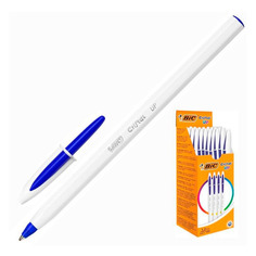 Ручка шариков. Bic Cristal (949879) белый d=1.2мм кор.карт. 1стерж. линия 0.35мм 20 шт./кор.